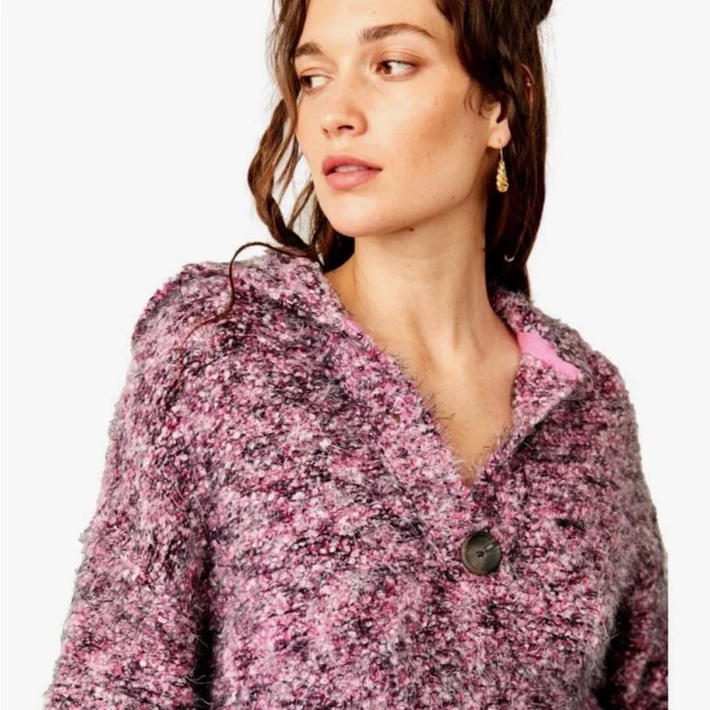 Free‎ People Purple Stellar V-Neck Sweater size Medium